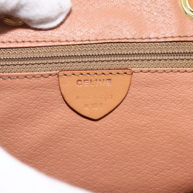 【日本直送】CELINE Macadam帆布雙肩包 PVC皮革 棕色 金色 Auth am11330A-11