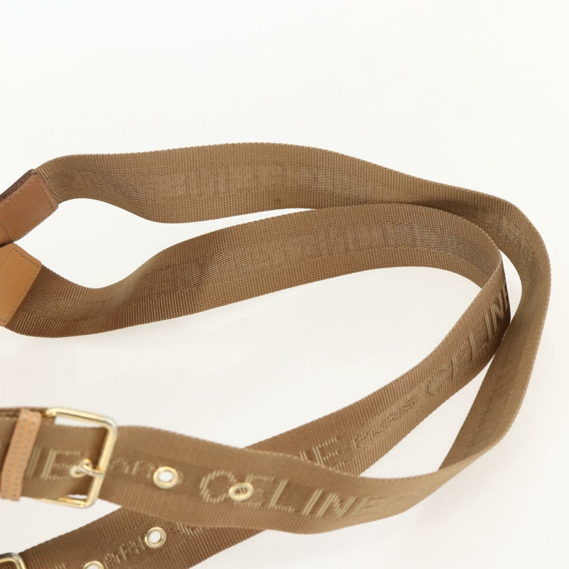 【日本直送】CELINE Macadam帆布雙肩包 PVC皮革 棕色 金色 Auth am11330A-14