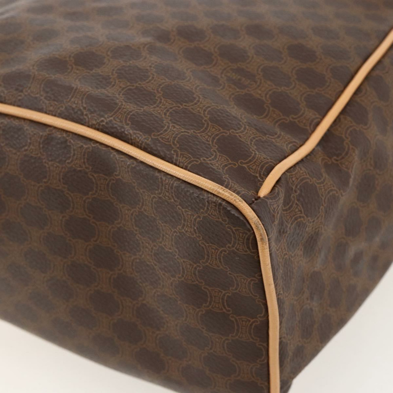 【日本直送】CELINE Macadam帆布雙肩包 PVC皮革 棕色 金色 Auth am11330A-15