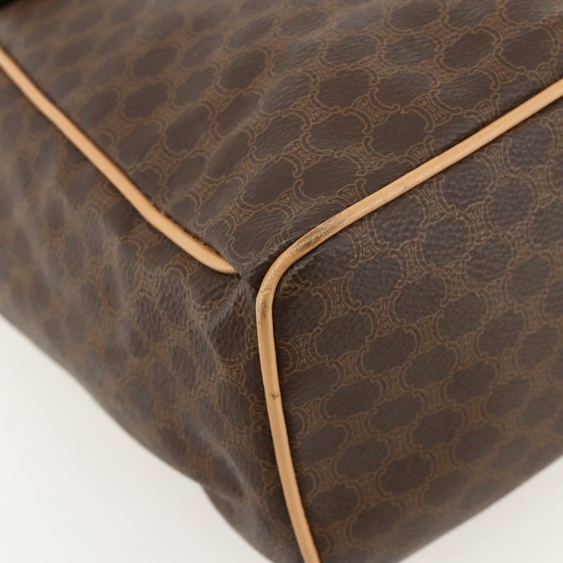 【日本直送】CELINE Macadam帆布雙肩包 PVC皮革 棕色 金色 Auth am11330A-16