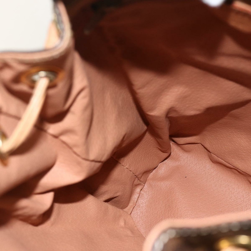 【日本直送】CELINE Macadam帆布雙肩包 PVC皮革 棕色 金色 Auth am11330A-20