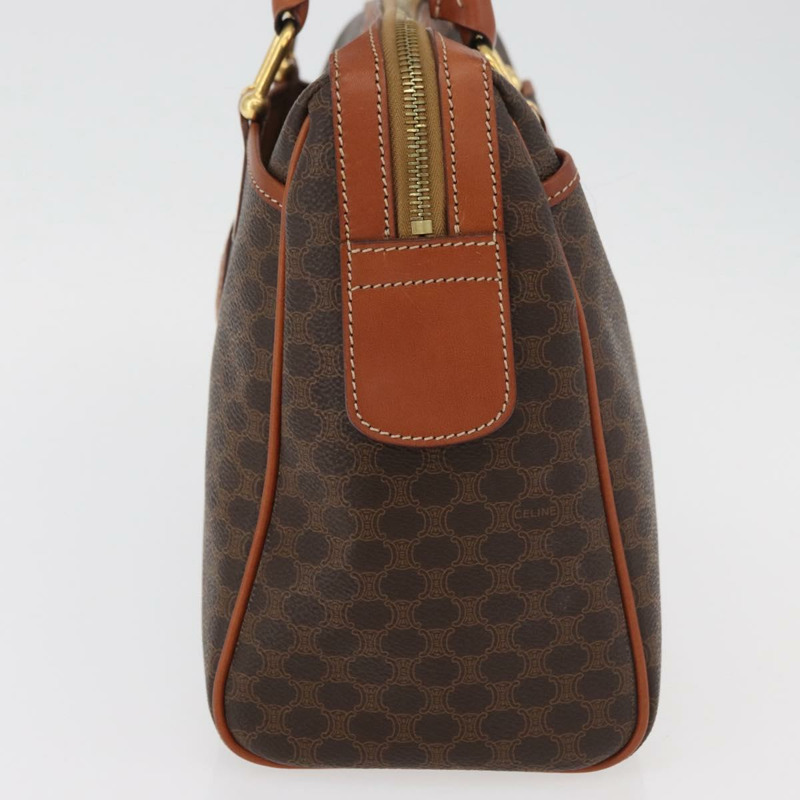 【日本直送】CELINE Macadam帆布迷你波士頓包 PVC皮革 棕色金色 正品 am11293A-2