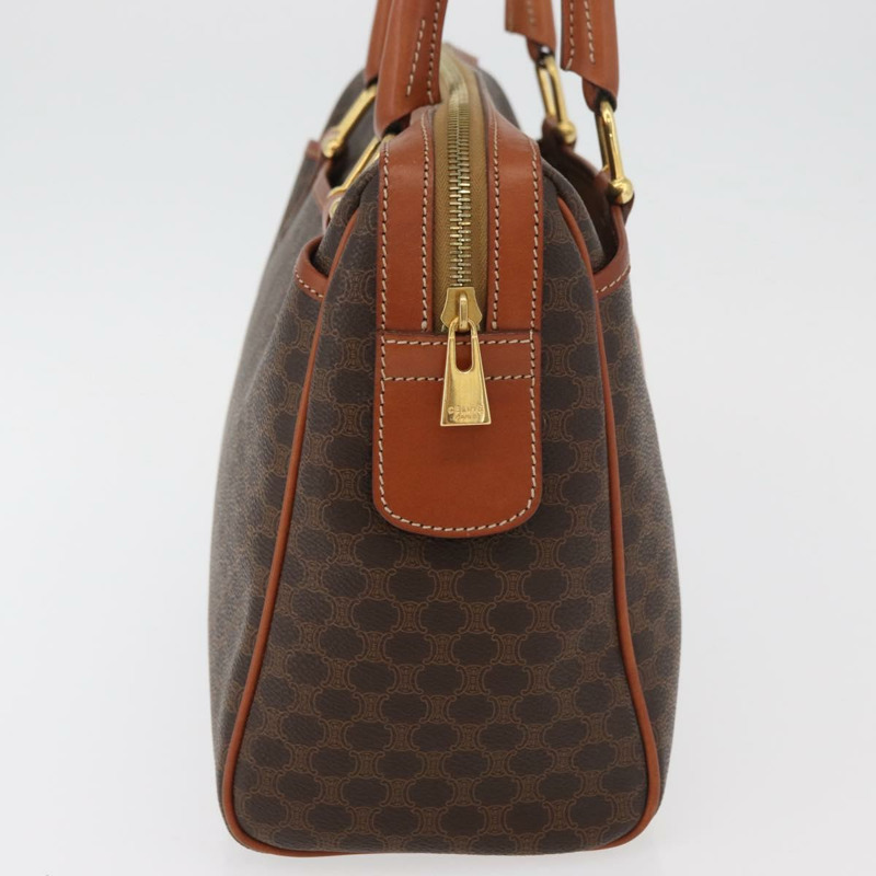 【日本直送】CELINE Macadam帆布迷你波士頓包 PVC皮革 棕色金色 正品 am11293A-3