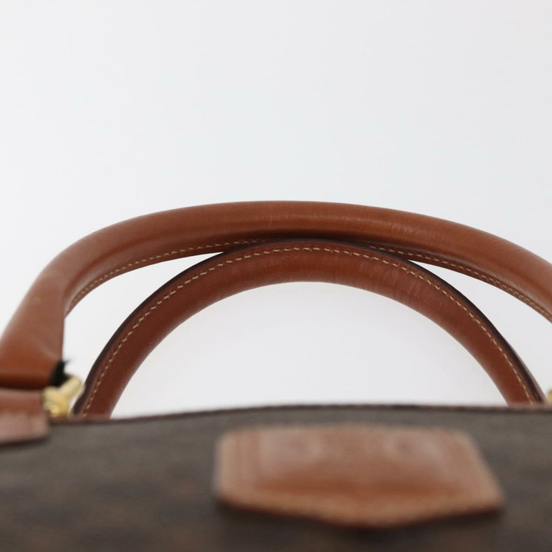 【日本直送】CELINE Macadam帆布迷你波士頓包 PVC皮革 棕色金色 正品 am11293A-7