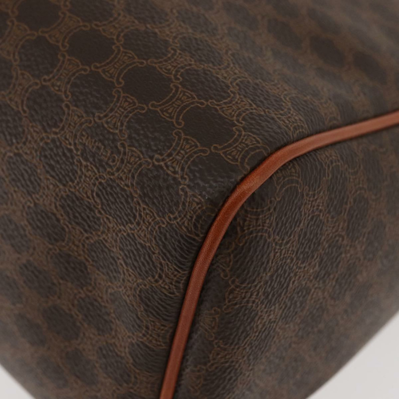 【日本直送】CELINE Macadam帆布迷你波士頓包 PVC皮革 棕色金色 正品 am11293A-8