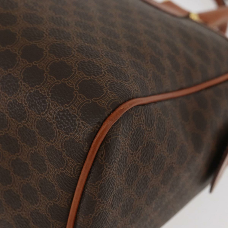 【日本直送】CELINE Macadam帆布迷你波士頓包 PVC皮革 棕色金色 正品 am11293A-14