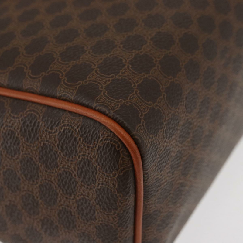 【日本直送】CELINE Macadam帆布迷你波士頓包 PVC皮革 棕色金色 正品 am11293A-15