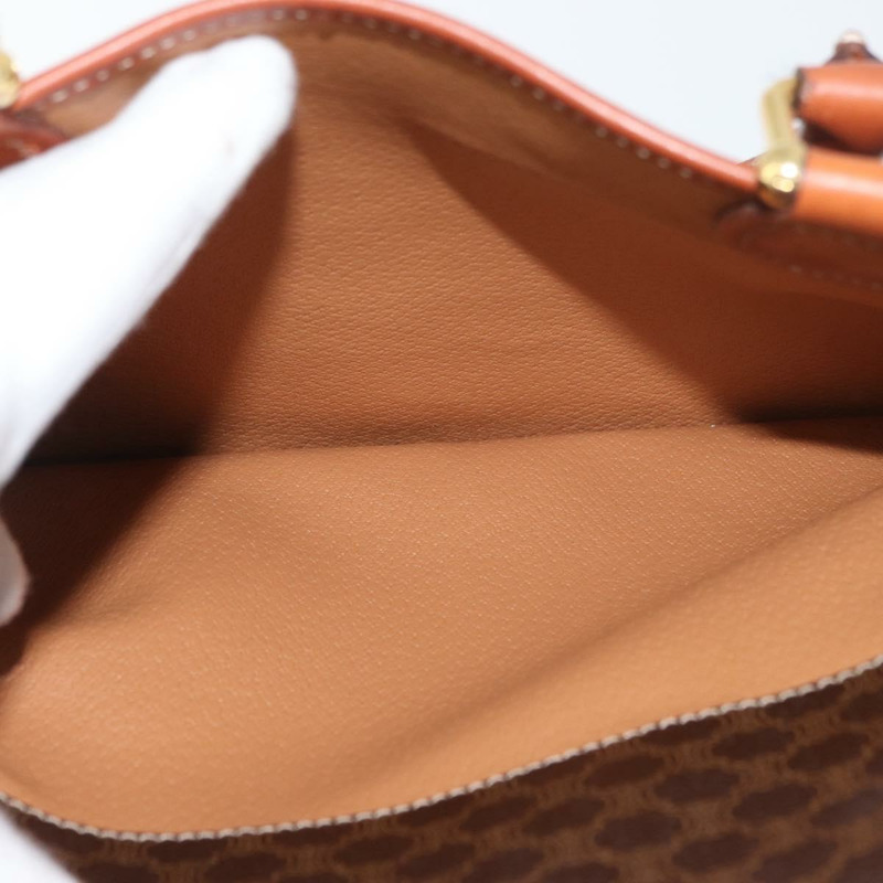 【日本直送】CELINE Macadam帆布迷你波士頓包 PVC皮革 棕色金色 正品 am11293A-22