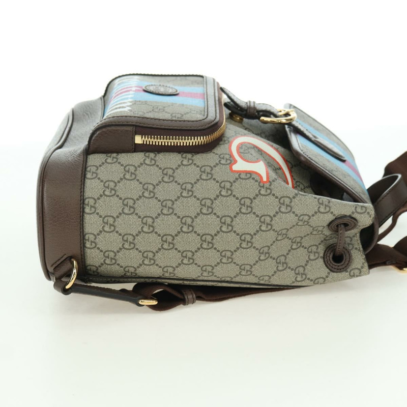 【日本直送】GUCCI GG Supreme 互扣式雙肩包 PVC 米金色 674147 正品 YKZ1279M-3