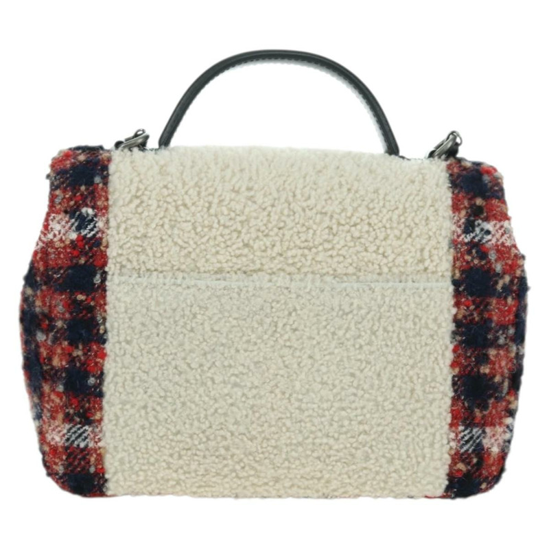 【日本直送】香奈兒 (CHANEL) 頂部手柄 25 鏈條包 斜紋軟呢 多色 銀色 CC 正品 YKZ1266SAM-1