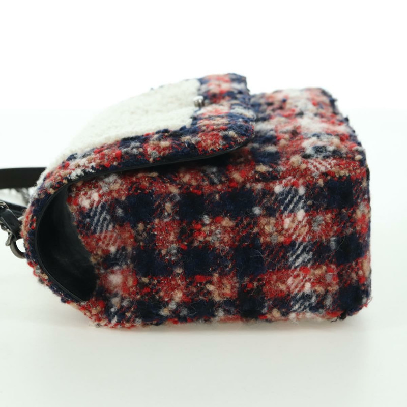 【日本直送】香奈兒 (CHANEL) 頂部手柄 25 鏈條包 斜紋軟呢 多色 銀色 CC 正品 YKZ1266SAM-2