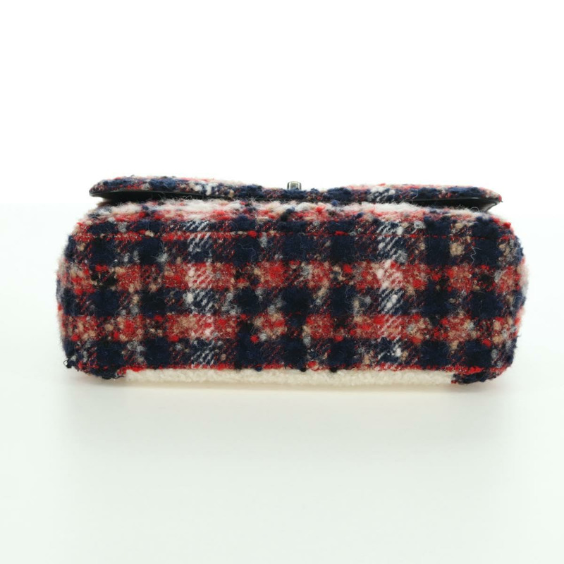 【日本直送】香奈兒 (CHANEL) 頂部手柄 25 鏈條包 斜紋軟呢 多色 銀色 CC 正品 YKZ1266SAM-4