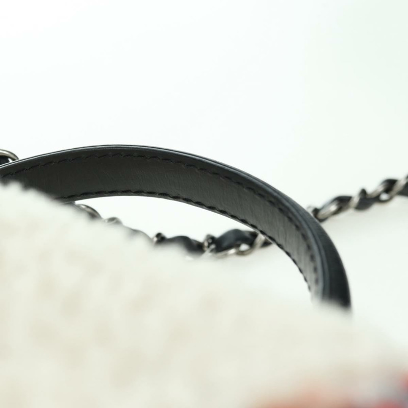 【日本直送】香奈兒 (CHANEL) 頂部手柄 25 鏈條包 斜紋軟呢 多色 銀色 CC 正品 YKZ1266SAM-13