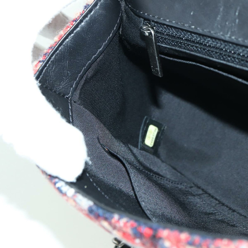 【日本直送】香奈兒 (CHANEL) 頂部手柄 25 鏈條包 斜紋軟呢 多色 銀色 CC 正品 YKZ1266SAM-23