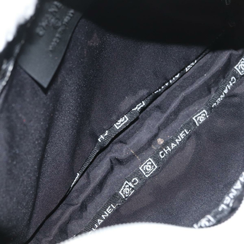 【日本直送】香奈兒運動系列絎縫腰包 尼龍 白色 銀色 CC 認證 YKZ1264A-9