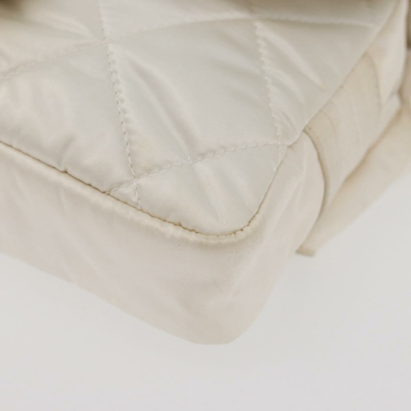 【日本直送】香奈兒運動系列絎縫腰包 尼龍 白色 銀色 CC 認證 YKZ1264A-15