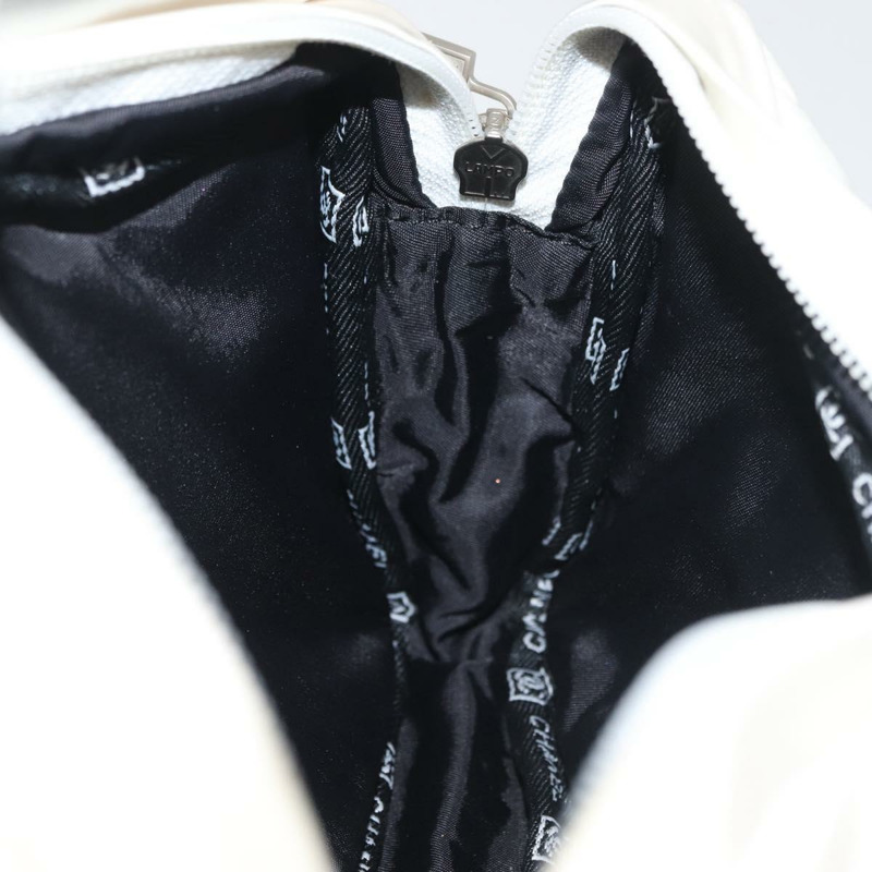 【日本直送】香奈兒運動系列絎縫腰包 尼龍 白色 銀色 CC 認證 YKZ1264A-22