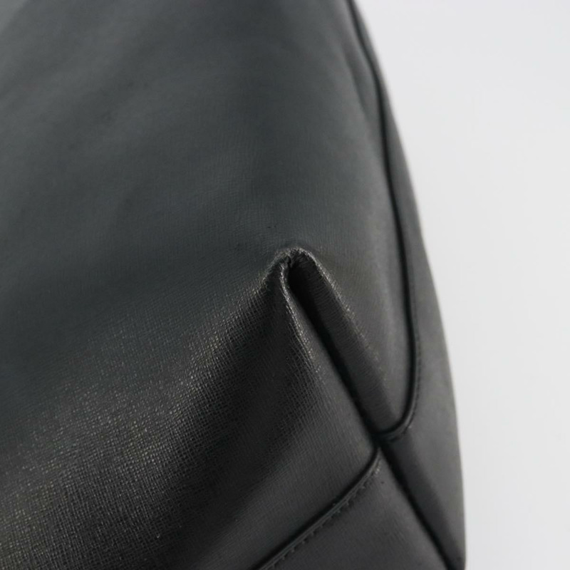 【日本直送】FENDI 皮革手提包 黑色 銀色 正品 YKZ1365A-16
