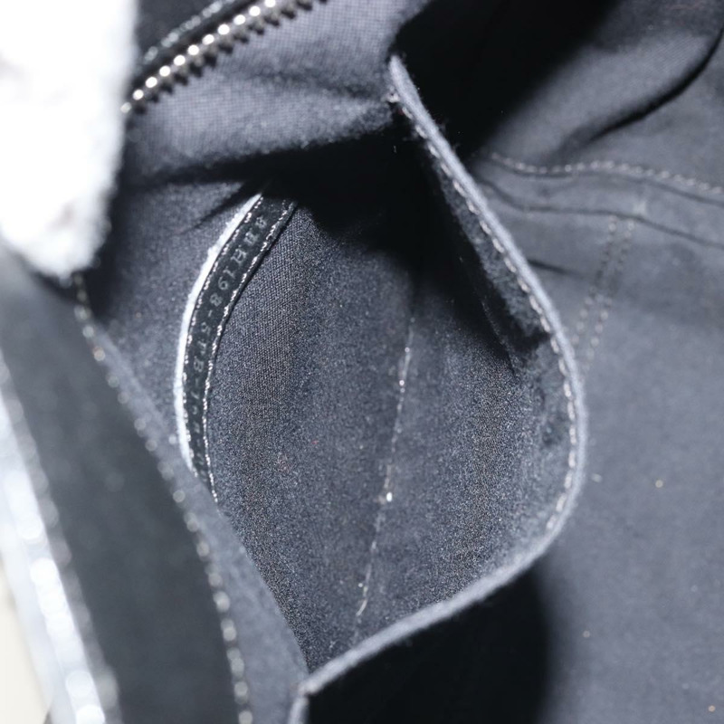 【日本直送】FENDI 皮革手提包 黑色 銀色 正品 YKZ1365A-20