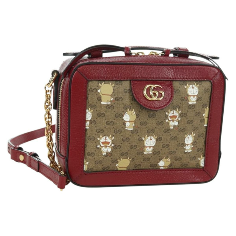 【日本直送】GUCCI Micro GG Supreme哆啦A夢聯名手提包 PVC 米色 655596 正品 YKZ1361M-0