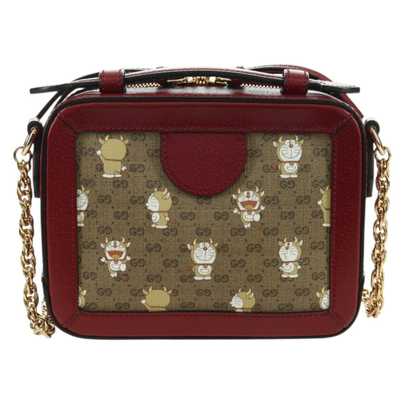 【日本直送】GUCCI Micro GG Supreme哆啦A夢聯名手提包 PVC 米色 655596 正品 YKZ1361M-1