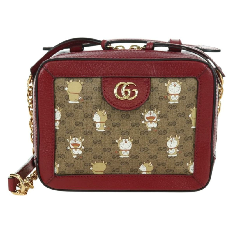 【日本直送】GUCCI Micro GG Supreme哆啦A夢聯名手提包 PVC 米色 655596 正品 YKZ1361M-12