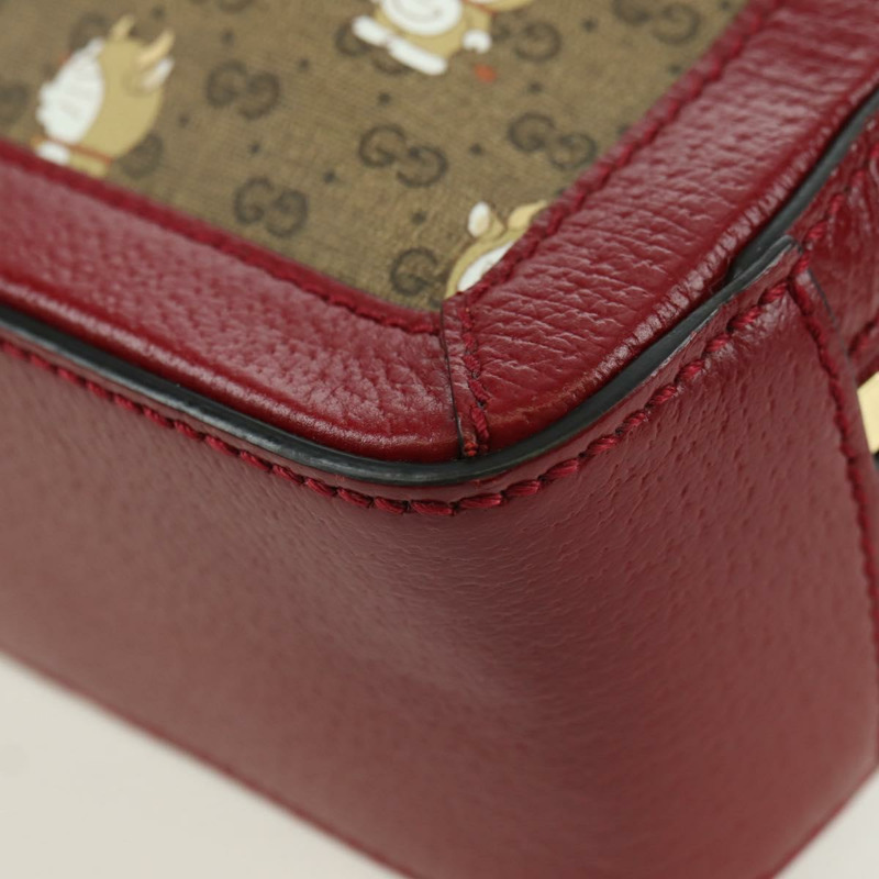 【日本直送】GUCCI Micro GG Supreme哆啦A夢聯名手提包 PVC 米色 655596 正品 YKZ1361M-14