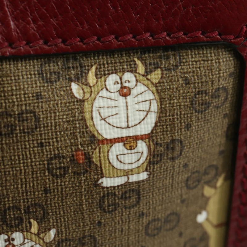 【日本直送】GUCCI Micro GG Supreme哆啦A夢聯名手提包 PVC 米色 655596 正品 YKZ1361M-17