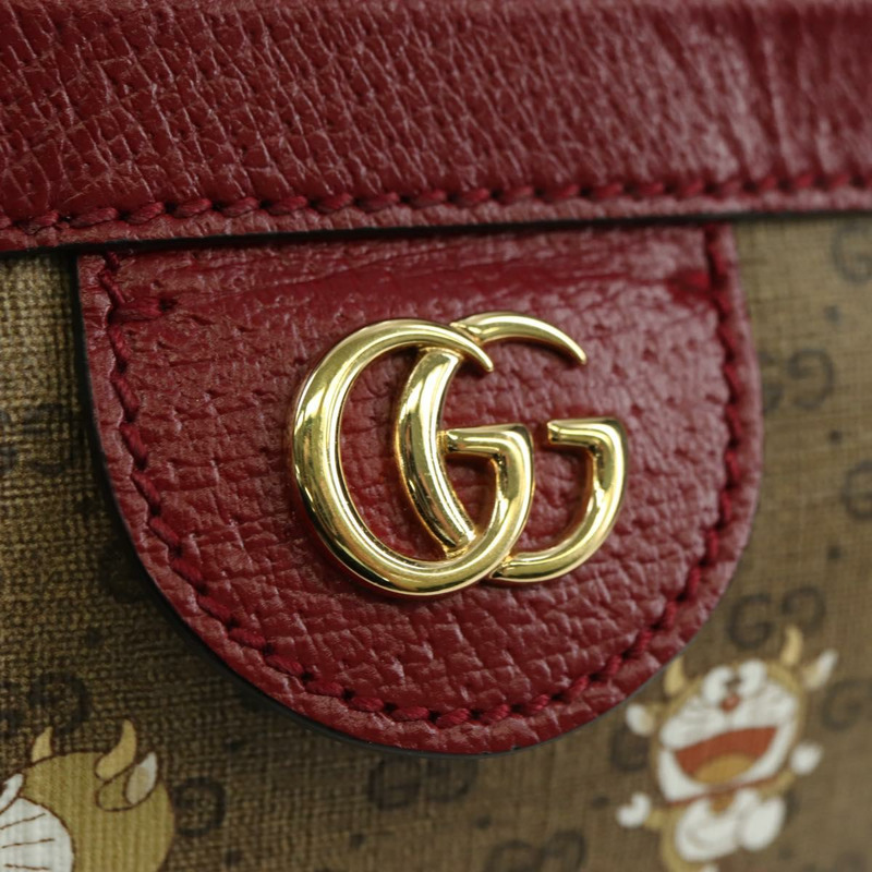 【日本直送】GUCCI Micro GG Supreme哆啦A夢聯名手提包 PVC 米色 655596 正品 YKZ1361M-18