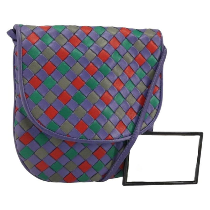 【日本直送】BOTTEGA VENETA INTRECCIATO 紫色金色皮革肩背包 正品 YKZ1369A-0