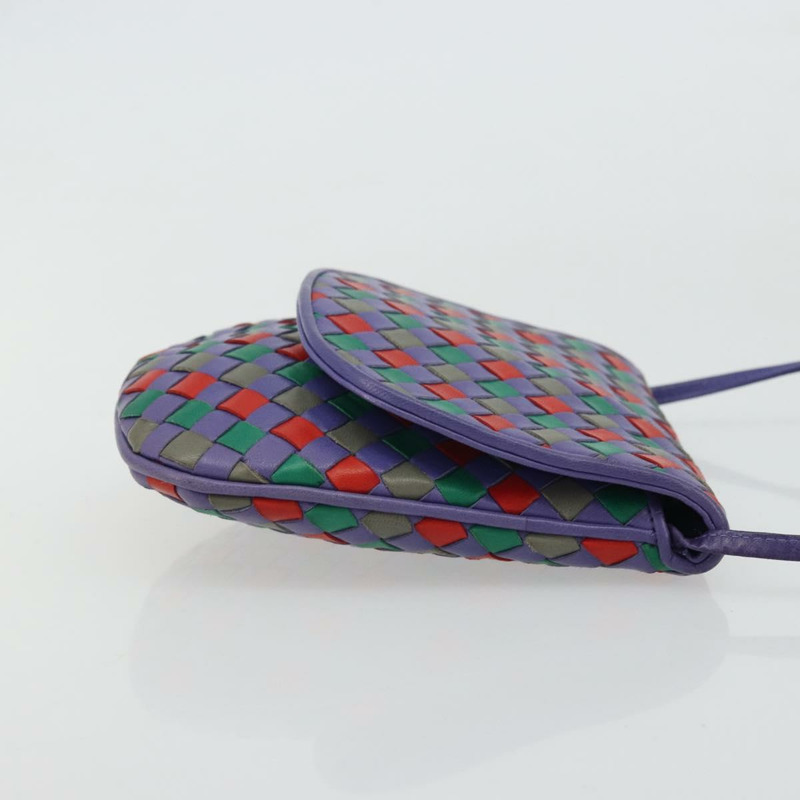 【日本直送】BOTTEGA VENETA INTRECCIATO 紫色金色皮革肩背包 正品 YKZ1369A-2