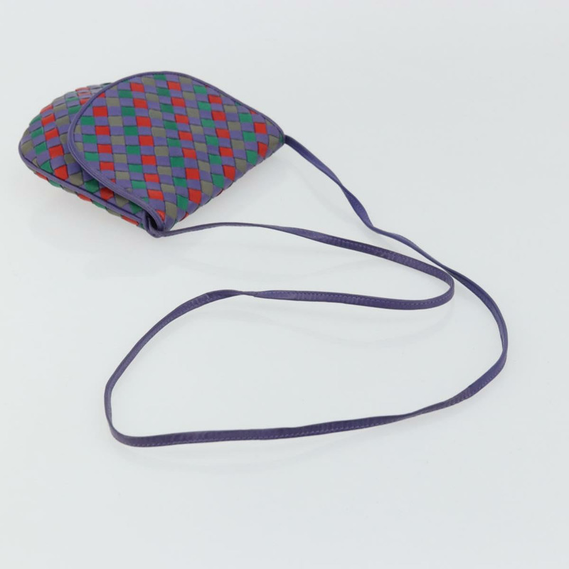 【日本直送】BOTTEGA VENETA INTRECCIATO 紫色金色皮革肩背包 正品 YKZ1369A-6