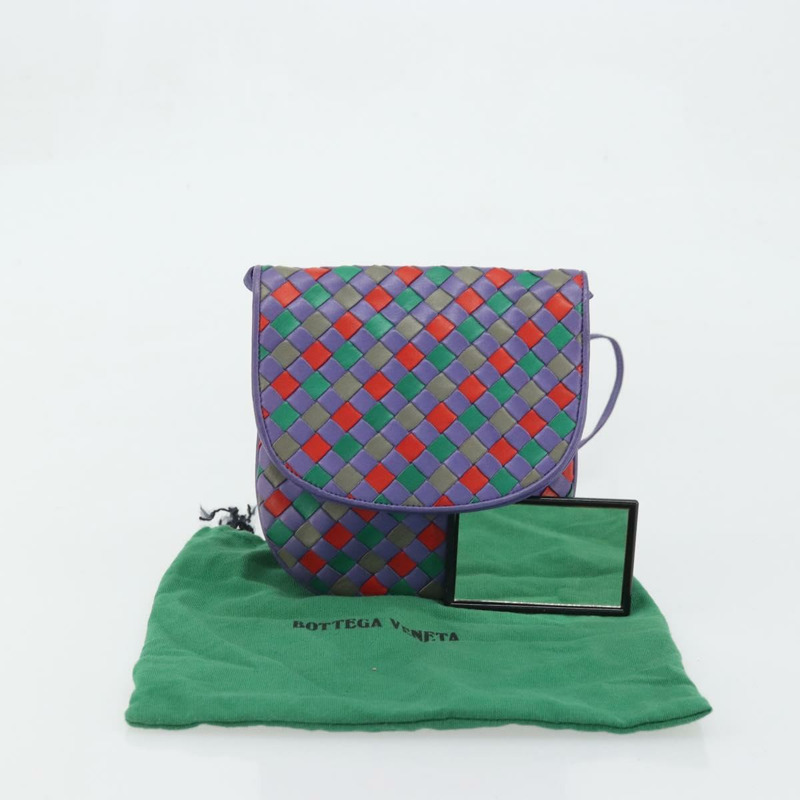 【日本直送】BOTTEGA VENETA INTRECCIATO 紫色金色皮革肩背包 正品 YKZ1369A-11