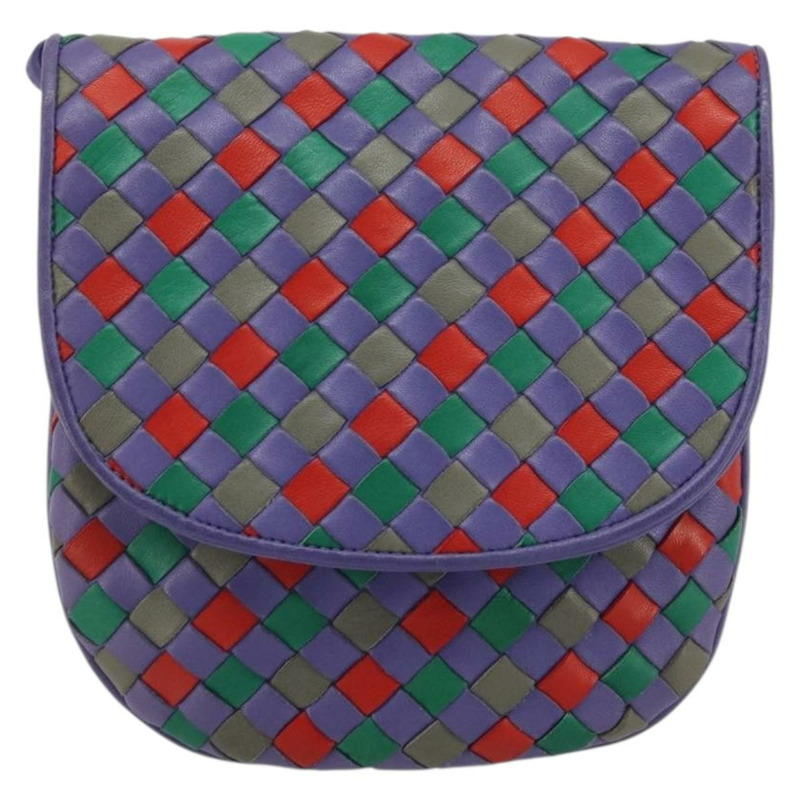 【日本直送】BOTTEGA VENETA INTRECCIATO 紫色金色皮革肩背包 正品 YKZ1369A-12