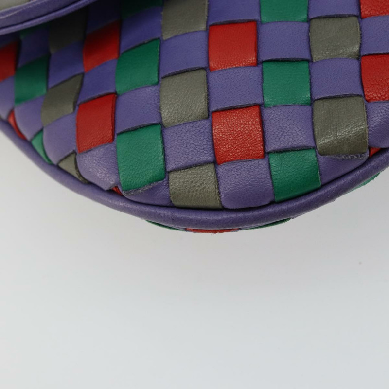 【日本直送】BOTTEGA VENETA INTRECCIATO 紫色金色皮革肩背包 正品 YKZ1369A-13