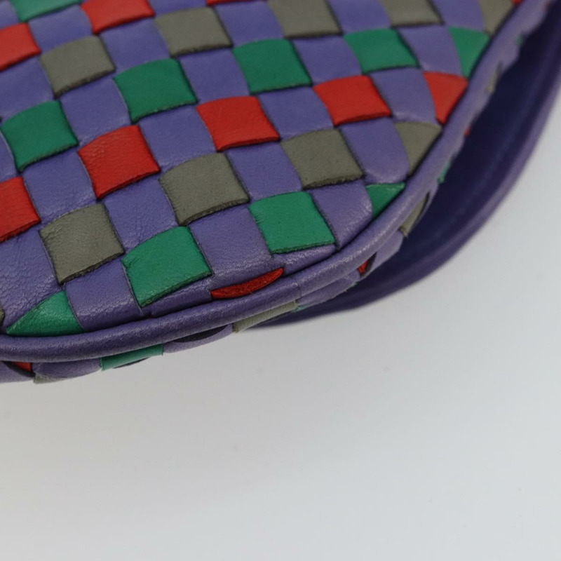 【日本直送】BOTTEGA VENETA INTRECCIATO 紫色金色皮革肩背包 正品 YKZ1369A-14