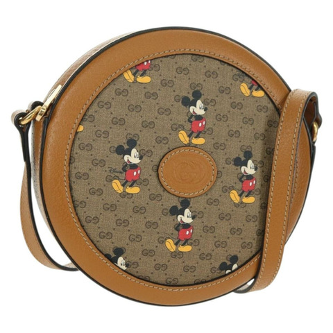 GUCCI Micro GG Supreme Disney 聯名手提包 PVC 米色 603938 正品 YKZ1245M