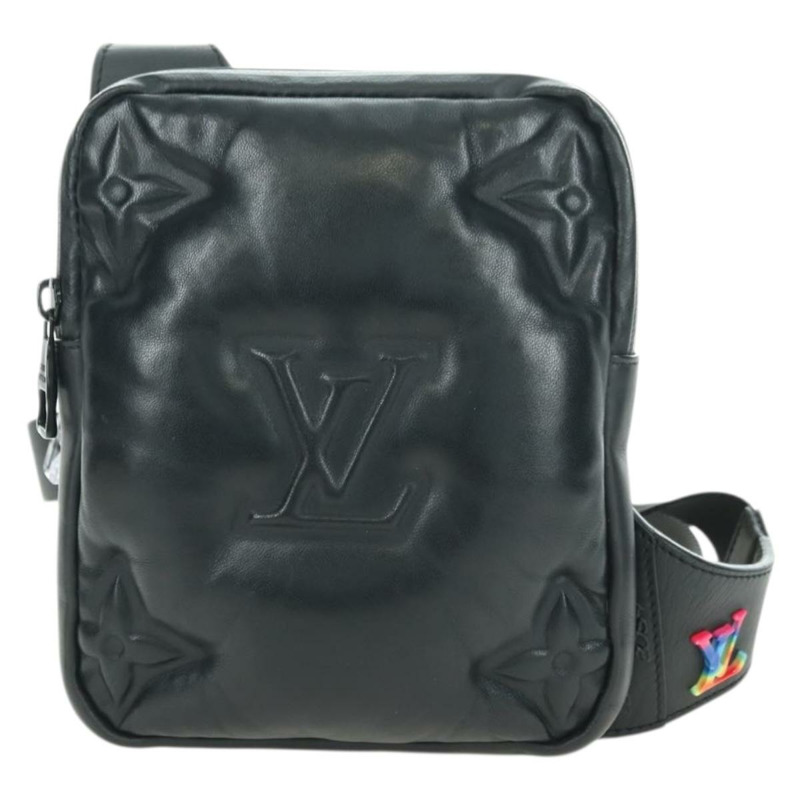 【日本直送】路易威登不對稱斜背包，羊皮材質，黑色，M68773，LV正品，YKZ1318SAM-12