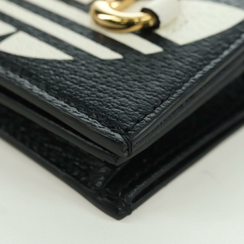 【日本直送】GUCCI 馬銜扣肩挎皮夾 皮革 Adidas 黑色金色 702248 正品 YKZ1233M-15