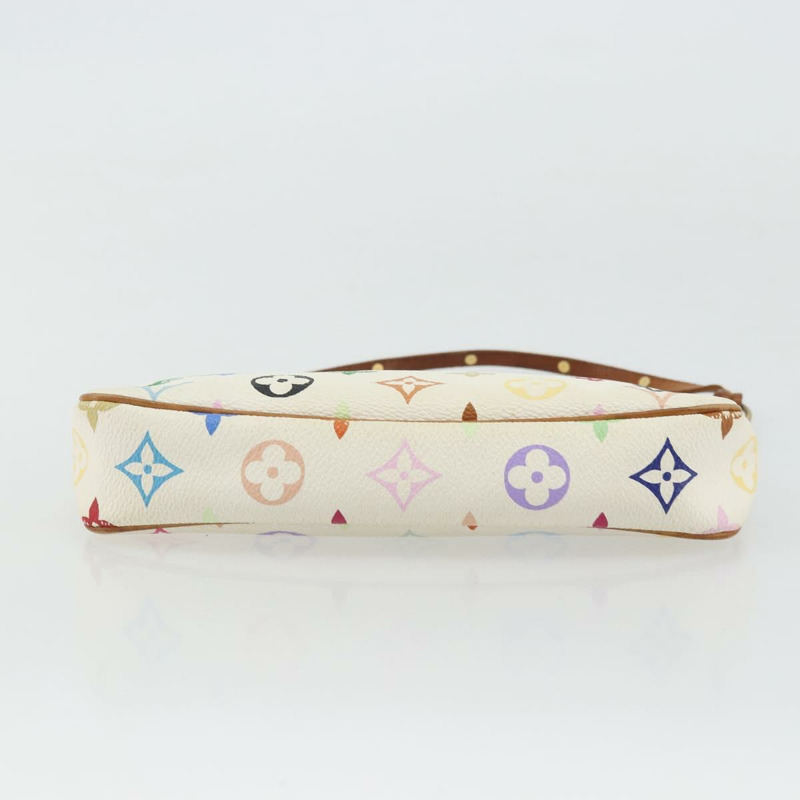【日本直送】路易威登 Monogram Multicolor Pochette Pouch 白 M92649 LV Auth 175978A-4
