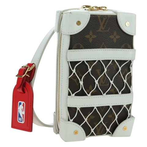 路易威登 Monogram NBA 軟行李箱手機盒包 白色 M80102 正品 175616SAM