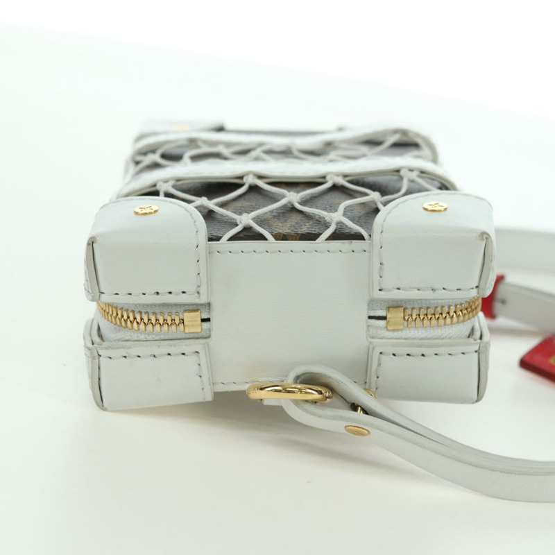 【日本直送】路易威登 Monogram NBA 軟行李箱手機盒包 白色 M80102 正品 175616SAM-4