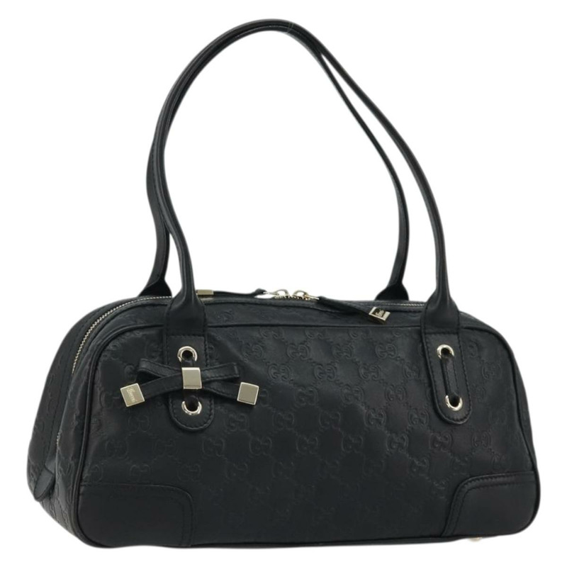 【日本直送】GUCCI Princi Guccissima GG帆布手提包 黑色 金色 161720 正品 175218V-0