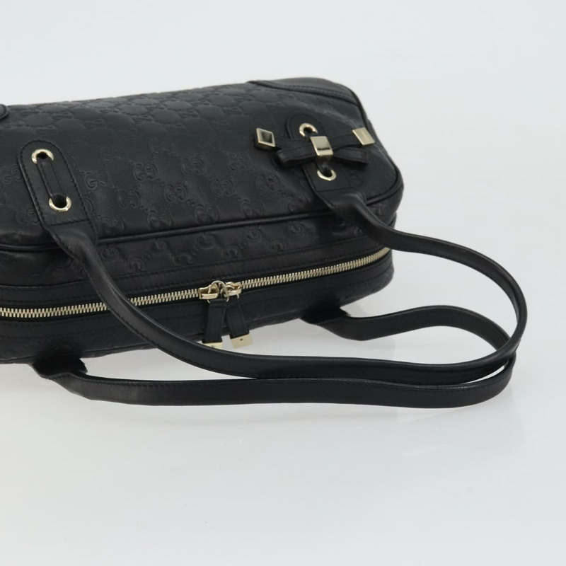 【日本直送】GUCCI Princi Guccissima GG帆布手提包 黑色 金色 161720 正品 175218V-6