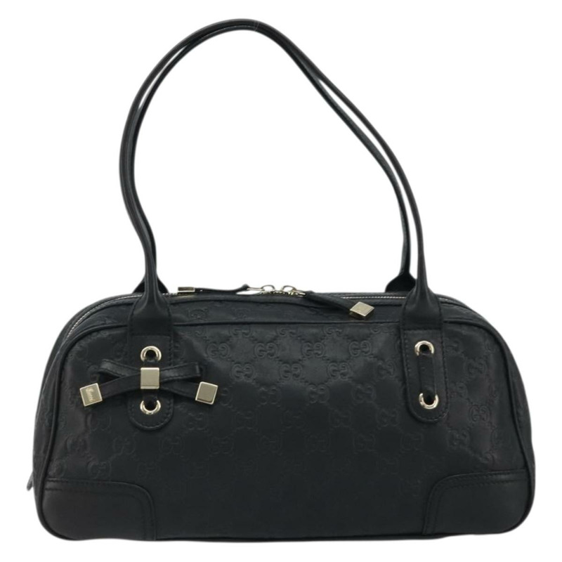 【日本直送】GUCCI Princi Guccissima GG帆布手提包 黑色 金色 161720 正品 175218V-12