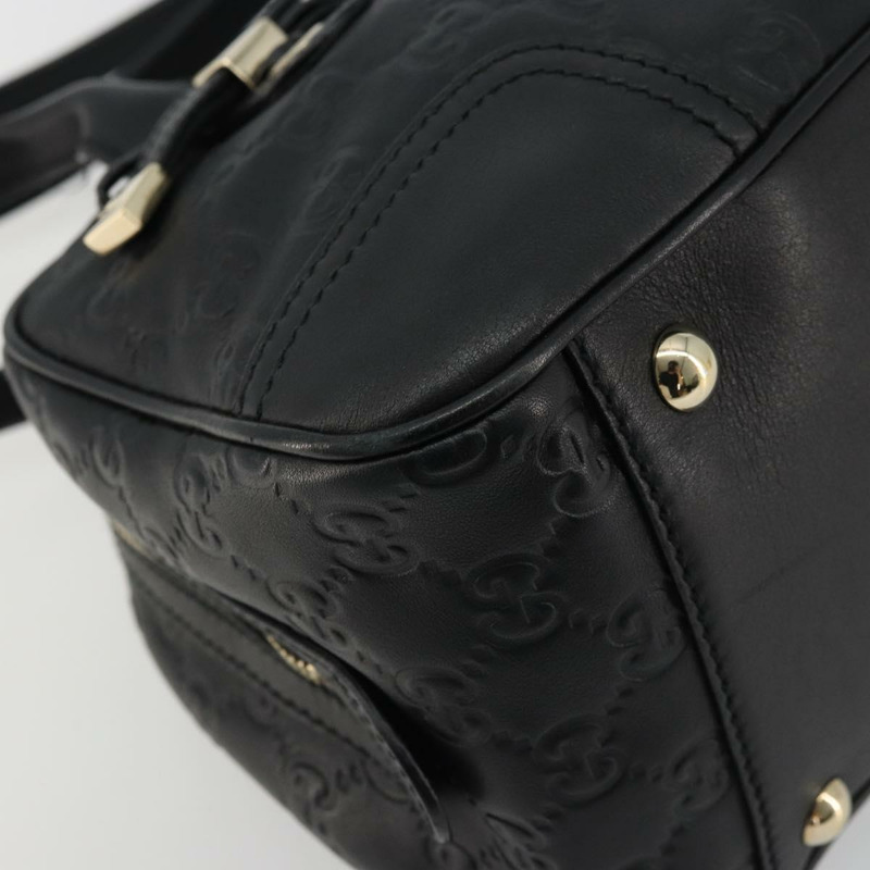 【日本直送】GUCCI Princi Guccissima GG帆布手提包 黑色 金色 161720 正品 175218V-14