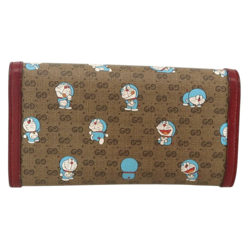 【日本直送】GUCCI Micro GG Supreme哆啦A夢長皮夾 PVC 米色金色 647786 正品 175793A-1