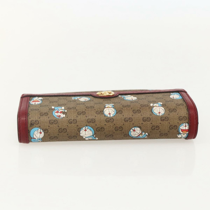 【日本直送】GUCCI Micro GG Supreme哆啦A夢長皮夾 PVC 米色金色 647786 正品 175793A-4