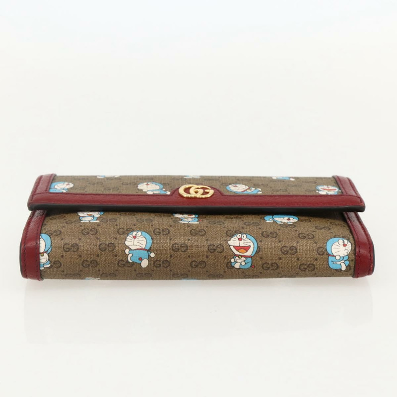 【日本直送】GUCCI Micro GG Supreme哆啦A夢長皮夾 PVC 米色金色 647786 正品 175793A-5