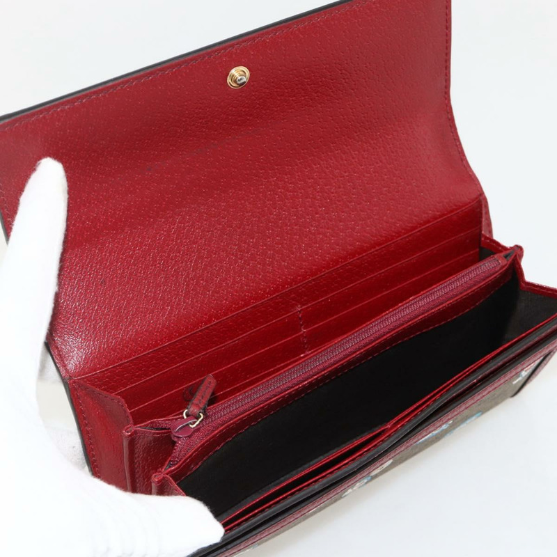 【日本直送】GUCCI Micro GG Supreme哆啦A夢長皮夾 PVC 米色金色 647786 正品 175793A-7